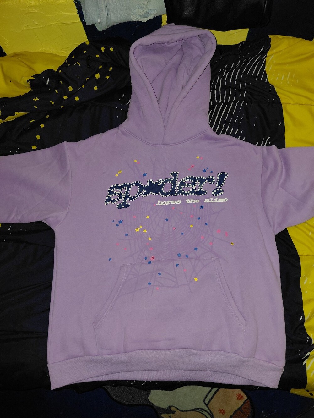 Sp5der Acai Purple Hoodie XL